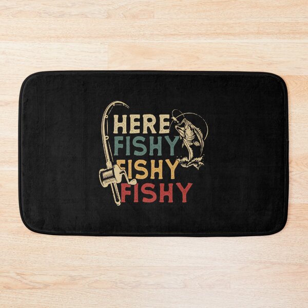 Item preview, Here Fishy Fishy Fishy Funny Retro Fishing Rod Fisherman Gift For Papa Birthday designed and sold by BeulahJoseph.