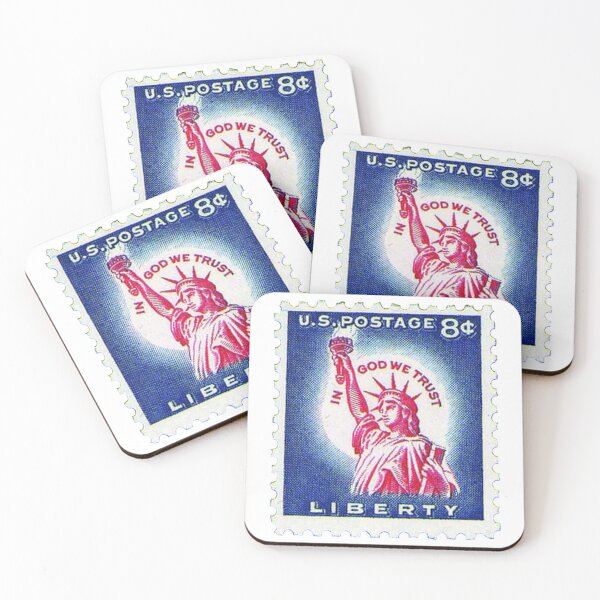 Item preview, Vintage USA Lady Liberty Statue Postage Stamp designed and sold by red-amber65.