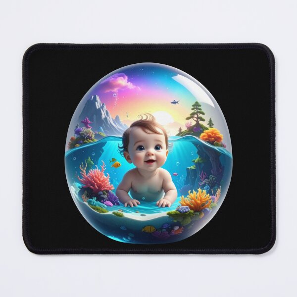 Item preview, Dream Bubble Baby" Cute Underwater Fantasy Art | Magical Ocean Nursery Design t-shirt  designed and sold by Alicjareign.