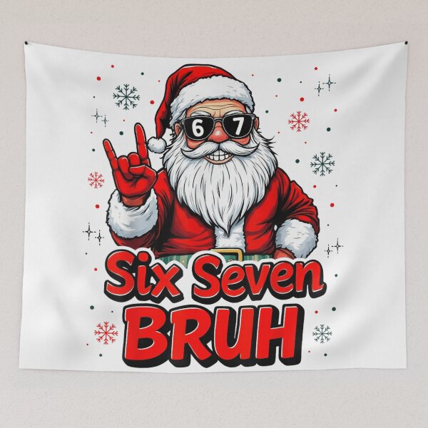 Item preview, Six Seven Bruh Rock and Roll Santa Claus Hand Sign Sunglasses designed and sold by Nannythenimfa.