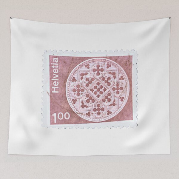 Item preview, Swiss Helvetia Switzerland Symbol Vintage Postage Stamp designed and sold by red-amber65.