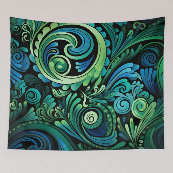 Item preview, New Zealand Māori Paua Pattern Koru Design 636 designed and sold by GrinGalore.