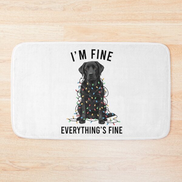 Item preview, I'm Fine Everything's Fine Black Labrador Christmas Lights Dog designed and sold by HuserPiri.