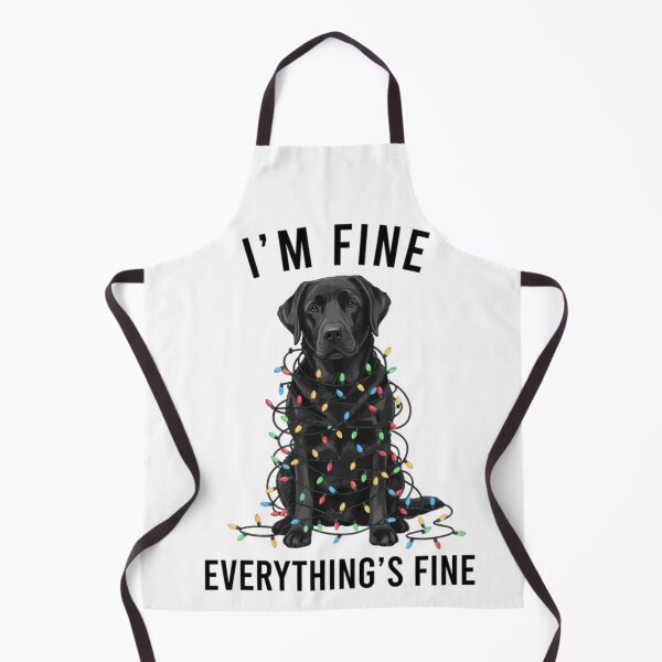 Item preview, I'm Fine Everything's Fine Black Labrador Christmas Lights Dog designed and sold by HuserPiri.