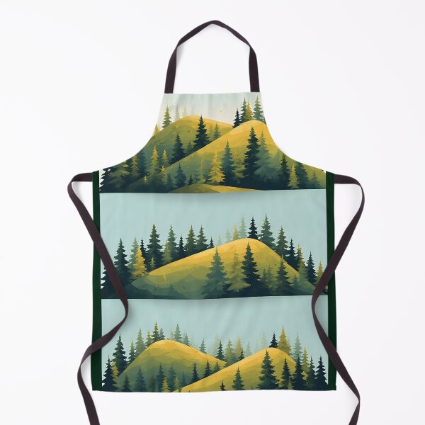 Item preview, Hilly landscape with evergreen trees designed and sold by Mianku | Für das Leben.