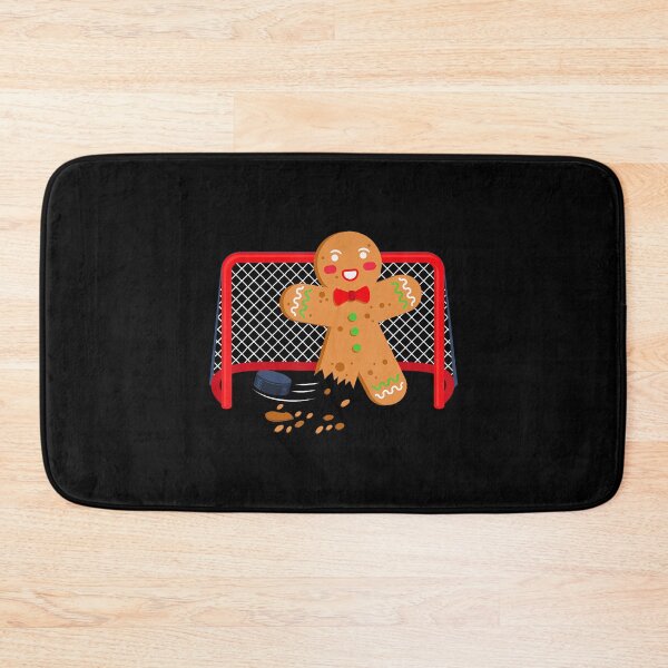 Item preview, Hockey Goolkeeper Christmas Gingerbread Man Goalie Cookie designed and sold by TerryAnnie.