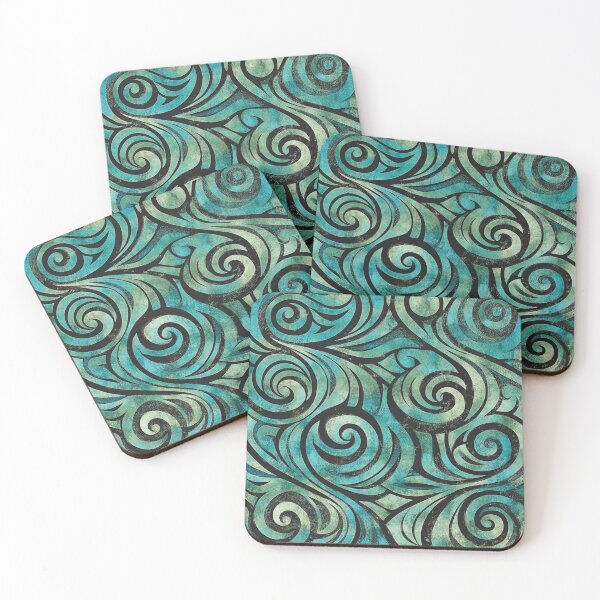 Item preview, New Zealand Māori Paua Pattern Koru Design 639 designed and sold by GrinGalore.