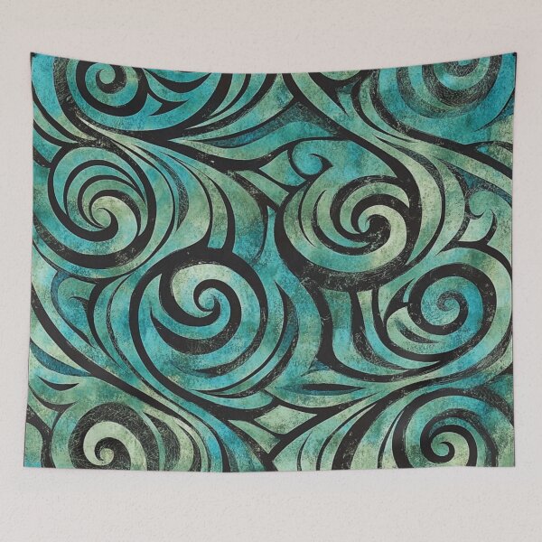 Item preview, New Zealand Māori Paua Pattern Koru Design 639 designed and sold by GrinGalore.