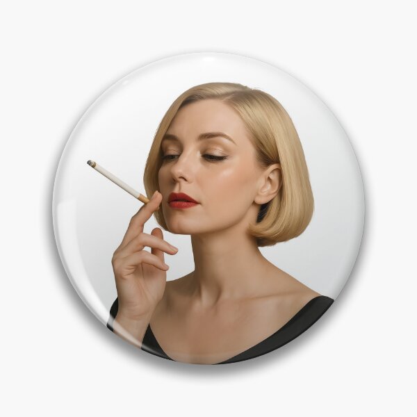 Item preview, Elegant Blonde Woman with Cigarette in Retro Style. designed and sold by Spark2Seduction.