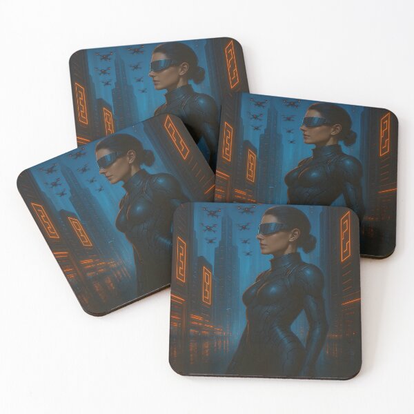 Item preview, Cyberpunk Future – High-Tech City with Drones designed and sold by TDesignp.