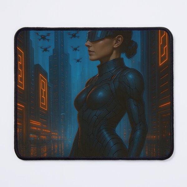 Item preview, Cyberpunk Future – High-Tech City with Drones designed and sold by TDesignp.