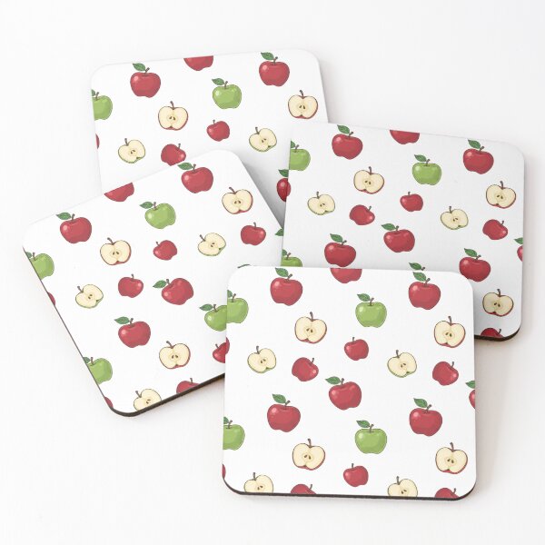 Item preview, Cute Hand-Drawn Red and Green Apple Pattern designed and sold by DraftNDreamShop.