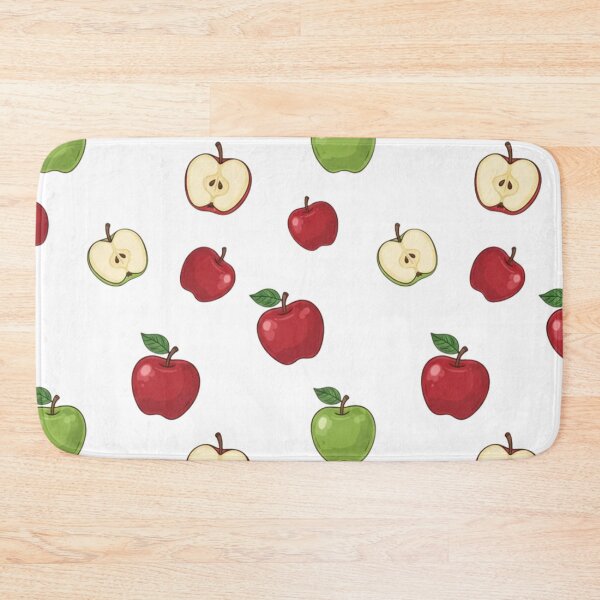 Item preview, Cute Hand-Drawn Red and Green Apple Pattern designed and sold by DraftNDreamShop.