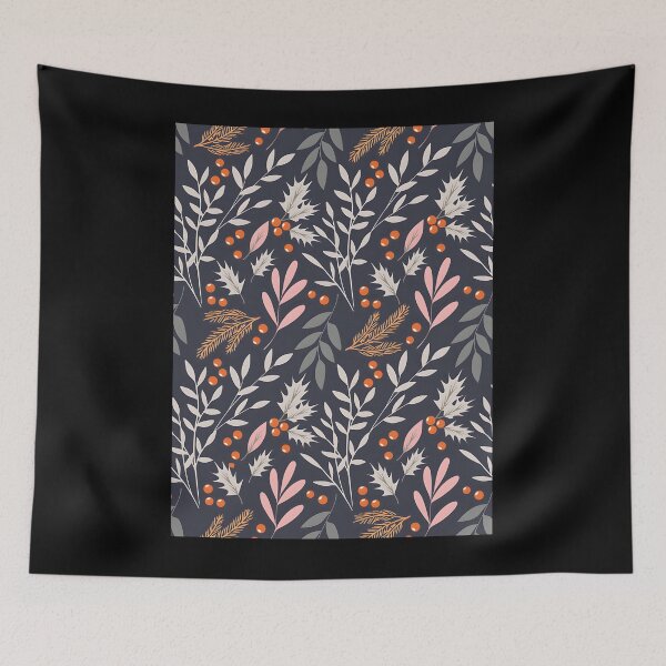 Item preview, Winter Berries Fantasy Botanical Pattern designed and sold by JosephMcgrath.