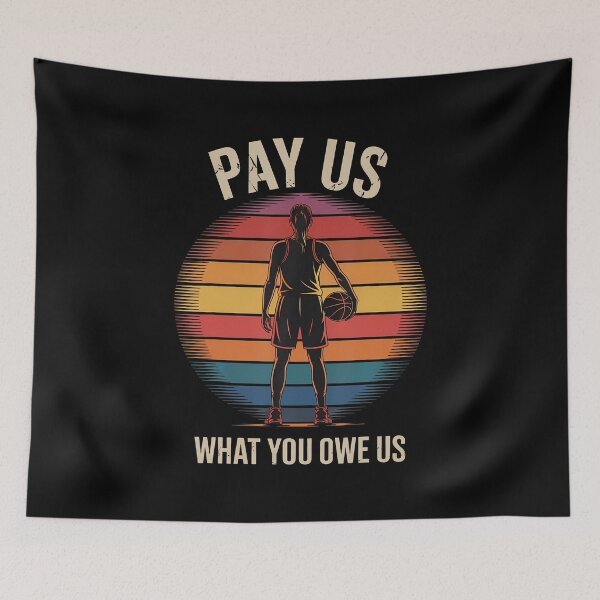 Item preview, Pay Us What You Owe Us Support Womens Basketball Retro designed and sold by ConnieDora.
