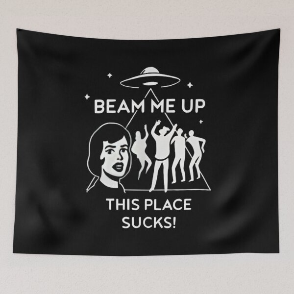 Item preview, Beam Me Up This Place Sucks Stranger Things designed and sold by William-Do-X.