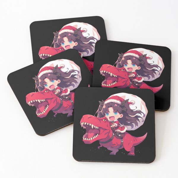 Item preview, Rin Tohsaka Fate Stay Night Anime Christmas Dinosaur Santa Magical Holiday designed and sold by thedarvills.