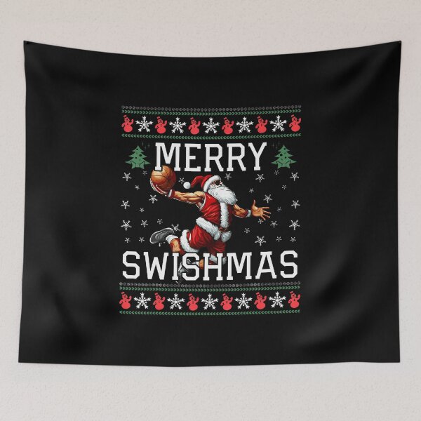 Item preview, Merry Swishmas Ugly Funny Christmas Basketball Christmas designed and sold by MarianMartha.