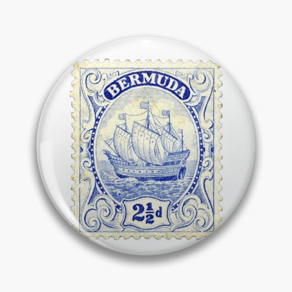 Item preview, Vintage Bermuda Ship Postage Stamp designed and sold by red-amber65.
