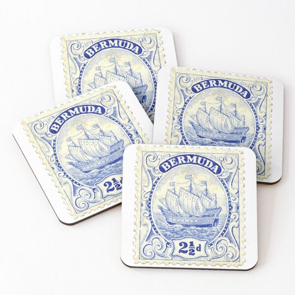 Item preview, Vintage Bermuda Ship Postage Stamp designed and sold by red-amber65.