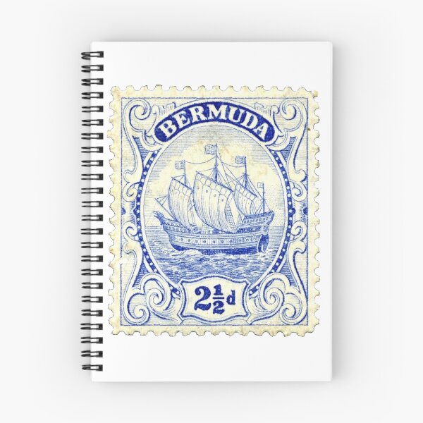 Item preview, Vintage Bermuda Ship Postage Stamp designed and sold by red-amber65.