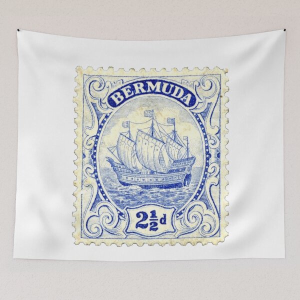 Item preview, Vintage Bermuda Ship Postage Stamp designed and sold by red-amber65.