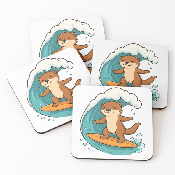 Item preview, otter surf designed and sold by PawsGiggles.