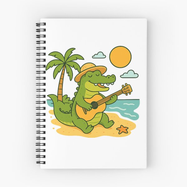 Item preview, crocodile on the beach designed and sold by PawsGiggles.