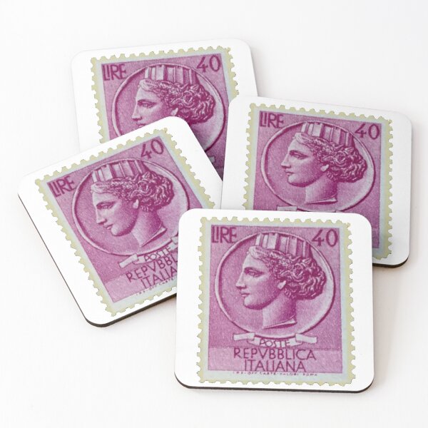 Item preview, Italy Pink Republica 40 Lire Vintage Postage Stamp designed and sold by red-amber65.