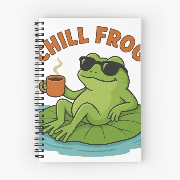 Item preview, chill frog designed and sold by PawsGiggles.