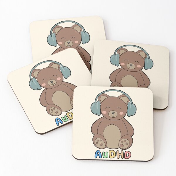 Item preview, AuDHD (autism + ADHD) cute bear with headphones | neurodiversity/ neurodivergent designed and sold by NeurodiverseTea.