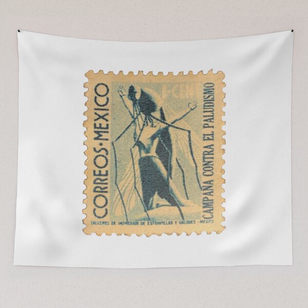 Item preview, Mexico Blue Vintage Postage Stamp designed and sold by red-amber65.