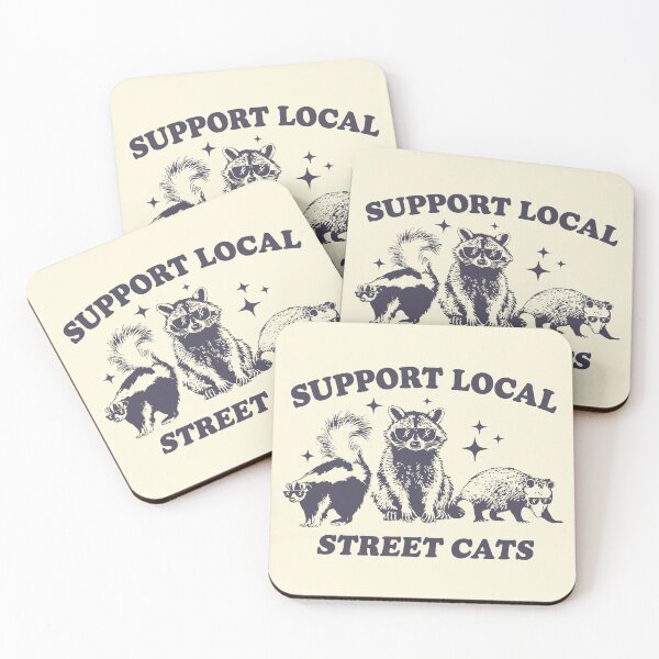 Item preview, Support Your Local Street Cats Raccoon Possum  designed and sold by Y-Vibes.
