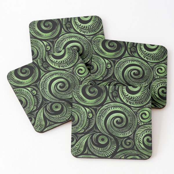 Item preview, New Zealand Māori Paua Pattern Koru Design 643 designed and sold by GrinGalore.