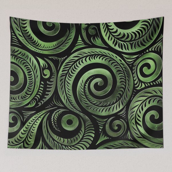 Item preview, New Zealand Māori Paua Pattern Koru Design 643 designed and sold by GrinGalore.
