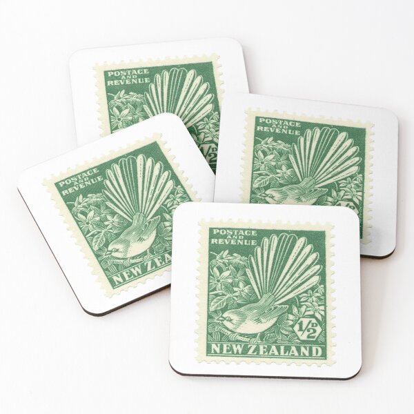 Item preview, New Zealand Bird Green Vintage Postage Stamp designed and sold by red-amber65.