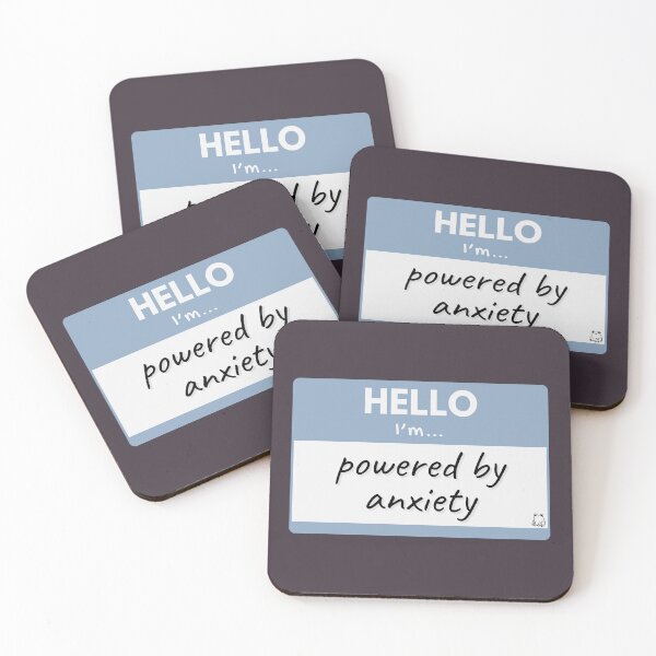 Item preview, Hello I’m Powered by Anxiety – Blue designed and sold by buglevel.