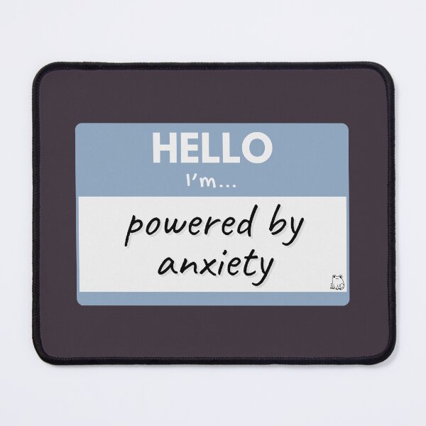 Item preview, Hello I’m Powered by Anxiety – Blue designed and sold by buglevel.