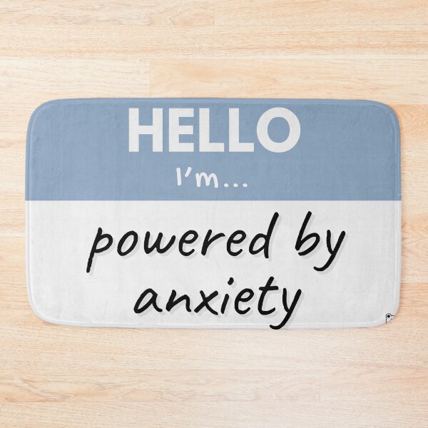Item preview, Hello I’m Powered by Anxiety – Blue designed and sold by buglevel.