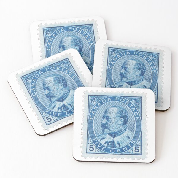 Item preview, Canada Blue Vintage Postage Stamp designed and sold by red-amber65.