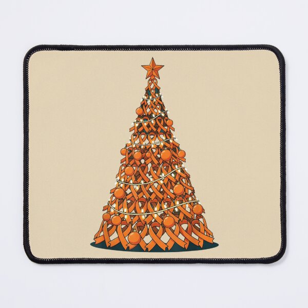 Item preview, Orange Ribbon Christmas Tree Awareness Holiday Lights Fighter Gift designed and sold by Aladino Tamayo.