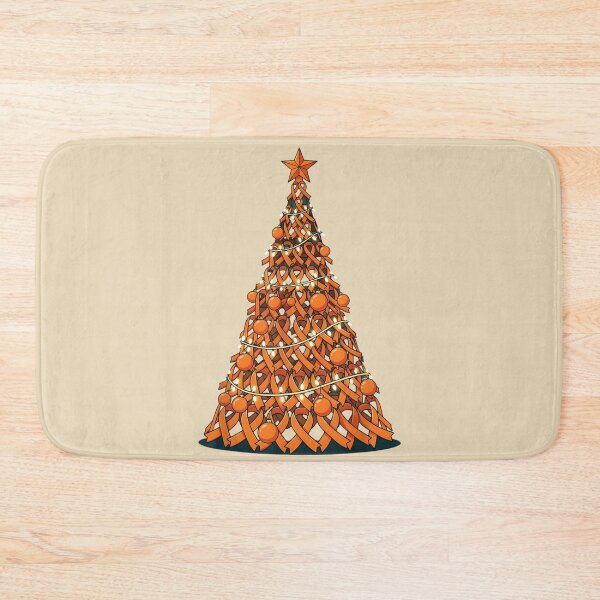 Item preview, Orange Ribbon Christmas Tree Awareness Holiday Lights Fighter Gift designed and sold by Aladino Tamayo.