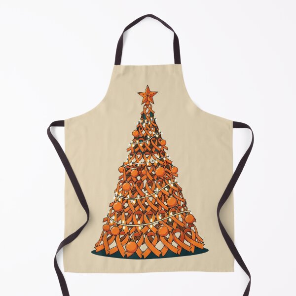 Item preview, Orange Ribbon Christmas Tree Awareness Holiday Lights Fighter Gift designed and sold by Aladino Tamayo.