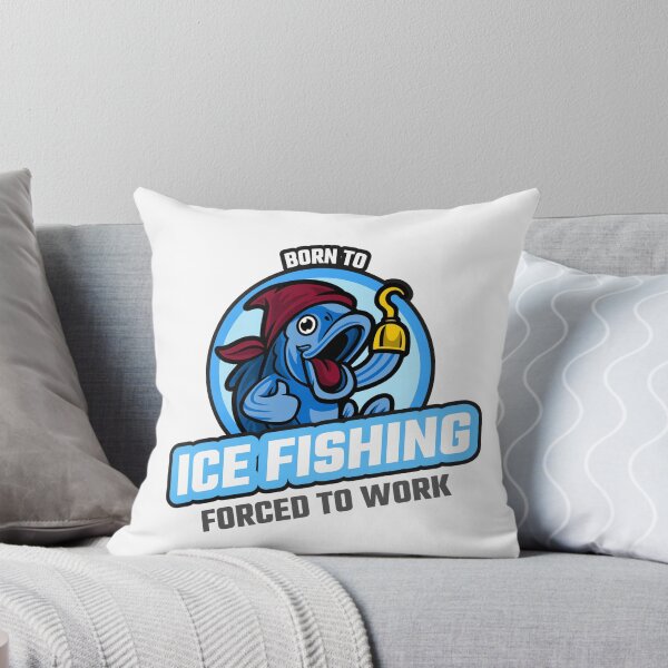 Item preview, Funny Ice Fishing Design – Born to Ice Fish Forced to Work designed and sold by FusionTeeDesign.