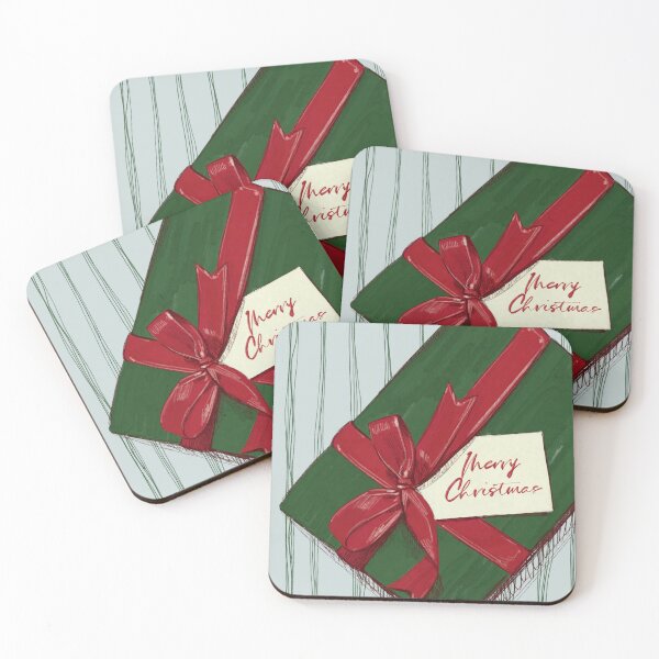 Item preview, Merry Christmas Gift box Illustration Art by Dina Stoianova designed and sold by Dina Stoianova.