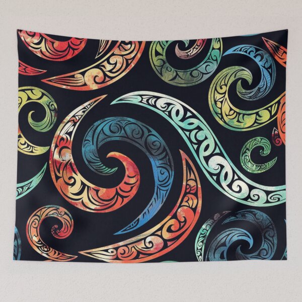 Item preview, New Zealand Māori Paua Pattern Koru Design 645 designed and sold by GrinGalore.