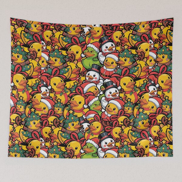Item preview, Cute Christmas Rubber Duck Pattern designed and sold by MonkiFlipp.