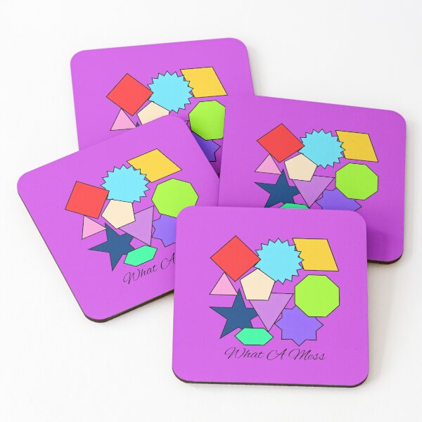 Item preview, "What A Mess" Colorful Abstract Geometric Shapes designed and sold by DraftNDreamShop.