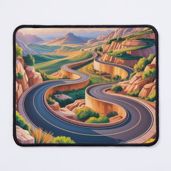 Item preview, Serpentine mountain road through the dramatic landscapes.  designed and sold by Lilashakti ⭐️ ⭐️ ⭐️ ⭐️ ⭐️.