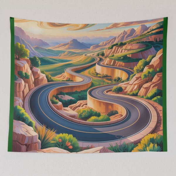 Item preview, Serpentine mountain road through the dramatic landscapes.  designed and sold by Lilashakti ⭐️ ⭐️ ⭐️ ⭐️ ⭐️.
